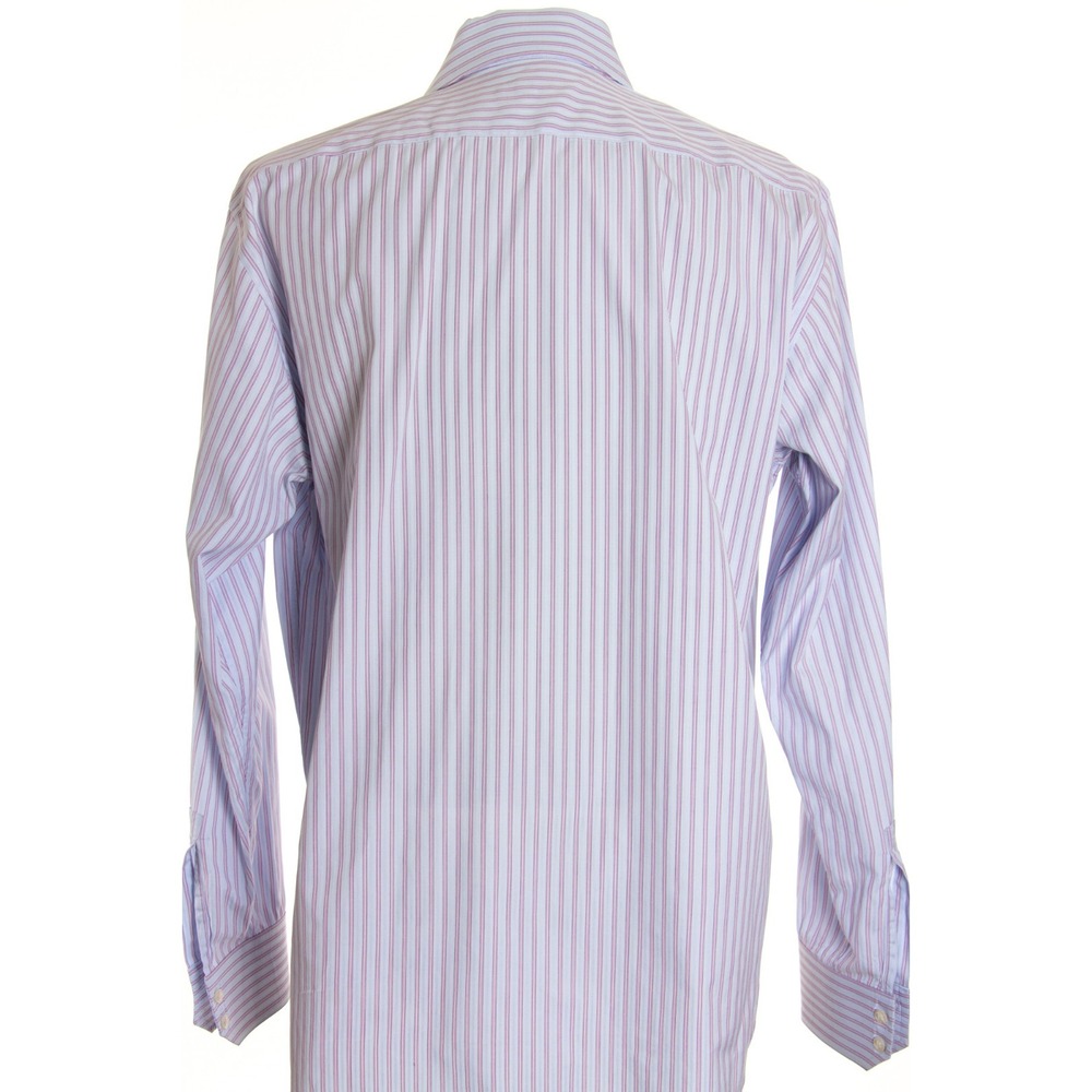 Hugo Boss Mens 16" x 34-35" Light Blue Striped LS‎ Button Front Shirt - Picture 3 of 8